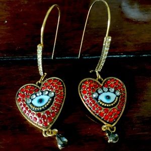 Betsy Johnson Evil Eye Earrings